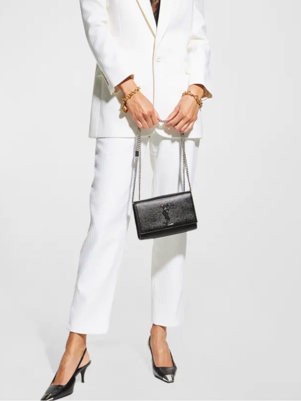 Kate Small YSL Crossbody Bag in Grained Leather authentic, never worn it.